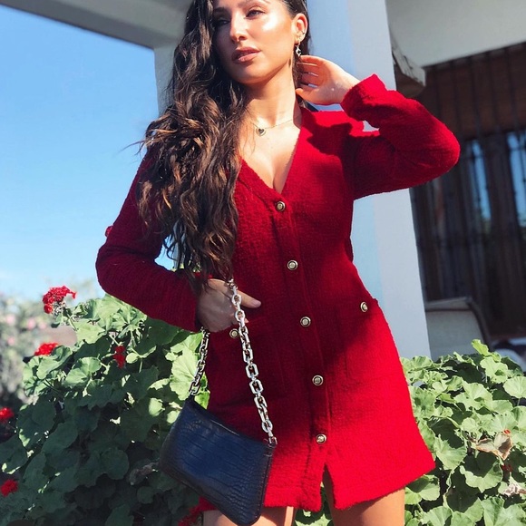 NWT Zara Textured Weave Dress - Picture 16 of 17